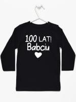 sto lat babciu koszulka z długim rękawem kolor czarny 062