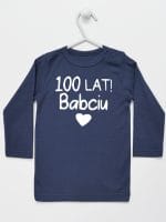 sto lat babciu koszulka z długim rękawem kolor granatowy 062