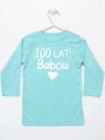 sto lat babciu koszulka z długim rękawem kolor miętowy 062