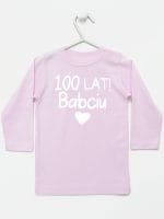 sto lat babciu koszulka z długim rękawem kolor różowy 062
