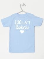 sto lat babciu koszulka z krótkim rękawem kolor błękitny 062