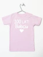 sto lat babciu koszulka z krótkim rękawem kolor różowy 062