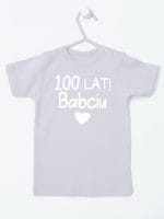 sto lat babciu koszulka z krótkim rękawem kolor szary 062