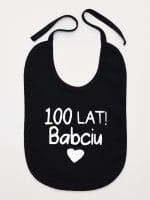 sto lat babciu śliniak niemowlęcy kolor czarny 062 sto lat babciu śliniak niemowlęcy kolor czarny 062