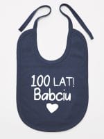 sto lat babciu śliniak niemowlęcy kolor granatowy 062 sto lat babciu śliniak niemowlęcy kolor granatowy 062