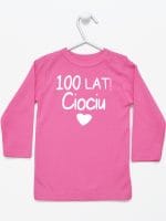 sto lat ciociu koszulka z długim rękawem kolor ciemny różowy 060