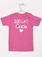 sto lat ciociu koszulka z krótkim rękawem kolor ciemny różowy 060