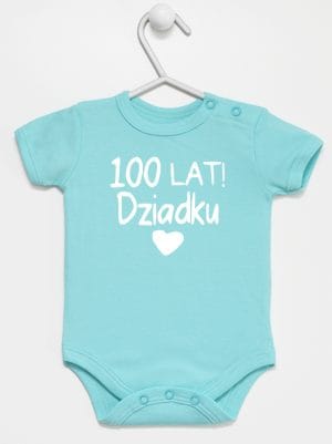 sto lat dziadku body z krótkim rękawem kolor miętowy 063