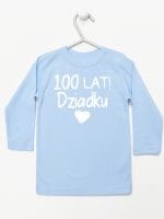 sto lat dziadku koszulka z długim rękawem kolor błękitny 063