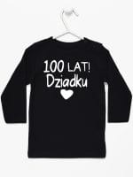 sto lat dziadku koszulka z długim rękawem kolor czarny 063