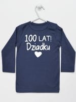 sto lat dziadku koszulka z długim rękawem kolor granatowy 063