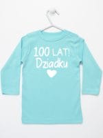 sto lat dziadku koszulka z długim rękawem kolor miętowy 063