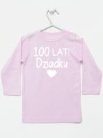 sto lat dziadku koszulka z długim rękawem kolor różowy 063