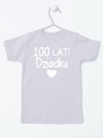 sto lat dziadku koszulka z krótkim rękawem kolor szary 063