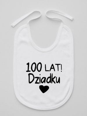 sto lat dziadku śliniak niemowlęcy kolor biały 063