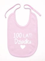 sto lat dziadku śliniak niemowlęcy kolor różowy 063