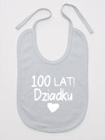 sto lat dziadku śliniak niemowlęcy kolor szary 063