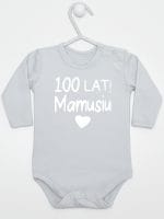 sto lat mamusiu body z długim rękawem kolor szary 064 sto lat mamusiu body z długim rękawem kolor szary 064