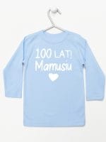 sto lat mamusiu koszulka z długim rękawem kolor błękitny 064