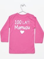 sto lat mamusiu koszulka z długim rękawem kolor ciemny różowy 064