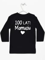 sto lat mamusiu koszulka z długim rękawem kolor czarny 064