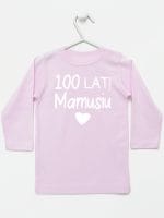 sto lat mamusiu koszulka z długim rękawem kolor różowy 064