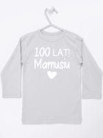 sto lat mamusiu koszulka z długim rękawem kolor szary 064