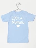 sto lat mamusiu koszulka z krótkim rękawem kolor błękitny 064