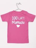 sto lat mamusiu koszulka z krótkim rękawem kolor ciemny różowy 064