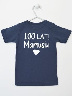 sto lat mamusiu koszulka z krótkim rękawem kolor granatowy 064