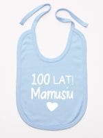 sto lat mamusiu śliniak niemowlęcy kolor błękitny 064
