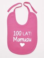 sto lat mamusiu śliniak niemowlęcy kolor ciemny różowy 064