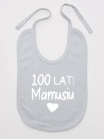 sto lat mamusiu śliniak niemowlęcy kolor szary 064