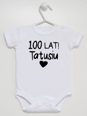 sto lat tatusiu body z krótkim rękawem kolor biały 065