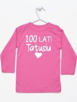 sto lat tatusiu koszulka z długim rękawem kolor ciemny różowy 065