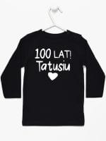 sto lat tatusiu koszulka z długim rękawem kolor czarny 065