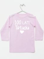 sto lat tatusiu koszulka z długim rękawem kolor różowy 065