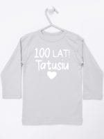 sto lat tatusiu koszulka z długim rękawem kolor szary 065