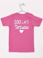 sto lat tatusiu koszulka z krótkim rękawem kolor ciemny różowy 065
