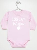 sto lat wujku body z długim rękawem kolor różowy 061 sto lat wujku body z długim rękawem kolor różowy 061