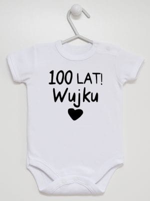 sto lat wujku body z krótkim rękawem kolor biały 061