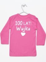 sto lat wujku koszulka z długim rękawem kolor ciemny różowy 061