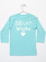 sto lat wujku koszulka z długim rękawem kolor miętowy 061