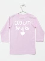 sto lat wujku koszulka z długim rękawem kolor różowy 061