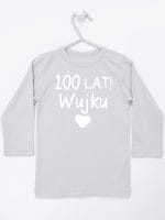 sto lat wujku koszulka z długim rękawem kolor szary 061
