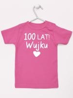 sto lat wujku koszulka z krótkim rękawem kolor ciemny różowy 061