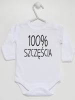 sto procent szczęścia body z długim rękawem kolor biały 058