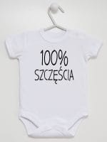 sto procent szczęścia body z krótkim rękawem kolor biały 058