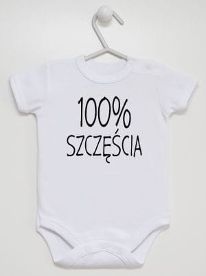 sto procent szczęścia body z krótkim rękawem kolor biały 058