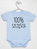 sto procent szczęścia body z krótkim rękawem kolor błękitny 058